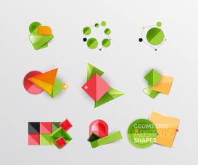 Vector set of abstract geometric shape icons