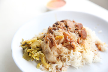 stewed pork leg on rice