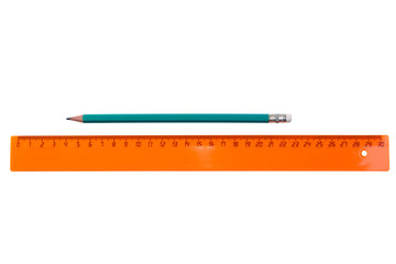 Ruler and pencil