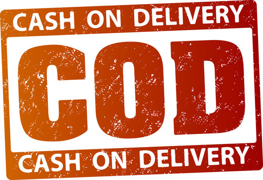 COD (cash On Delivery) Rubber Stamp