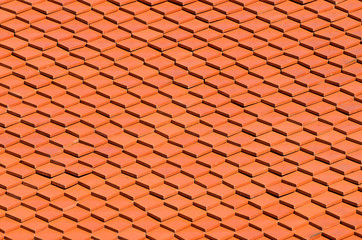Red Clay Tile Roof as background