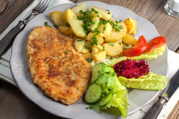 Fried pork chop.