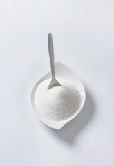 Bowl of granulated sugar