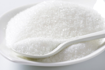 Bowl of granulated sugar