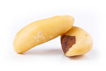 Brazil nuts isolated on white background