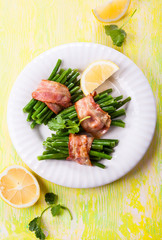 Green bean with bacon