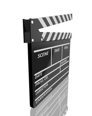 Obraz premium Clapper board on white background