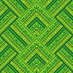 Green geometrical tribal pattern