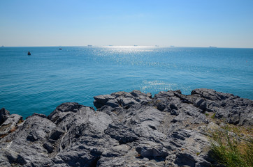 Wide angle view on seascape