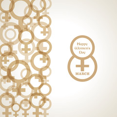 Womens day greeting card design vector illustration
