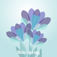 Abstract flower spring vector background illustration