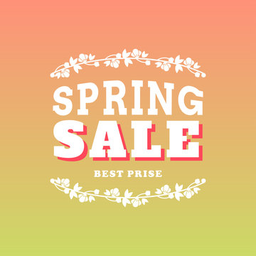 Vector illustration with template text spring sale