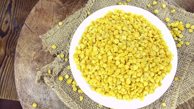 Dried Yellow Lentils (not loopable 4K UHD footage)