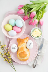 Easter breakfast table