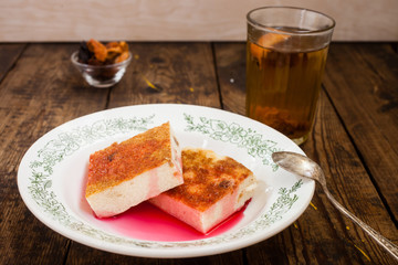 cottage cheese casserole and compote