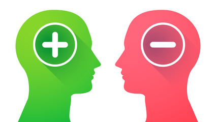 Head set with sum and subtraction signs