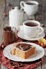 Breakfast with nutella