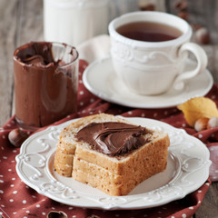 Breakfast with nutella