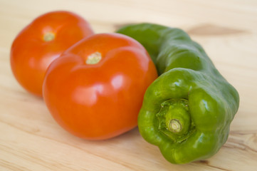 Vegetables on bud background