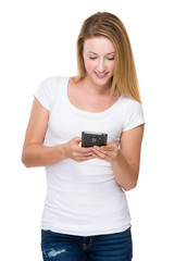 Woman look at mobile phone