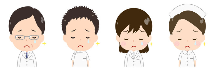 医者　看護師　悲しみの涙