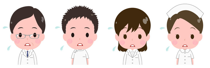 医者　看護師　照れる