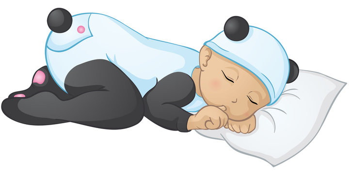 schlafendes Panda-Baby