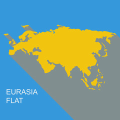 Fototapeta premium Vector eurasia flat