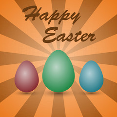 Vector illustration background colored eggs