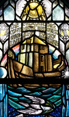 The Arch of Noah in stained glass