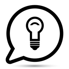 Vector bubble with lamp icon