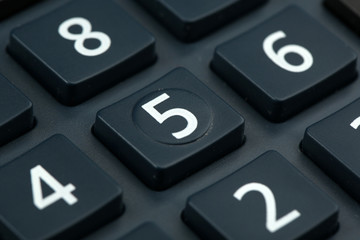 Macro view of calculator board