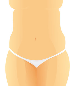 Overweight, fat woman.