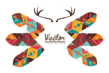 Feather design, vector illustration.