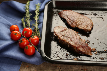 Composition with tasty roasted meat