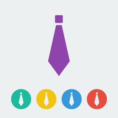 vector tie flat circle icon