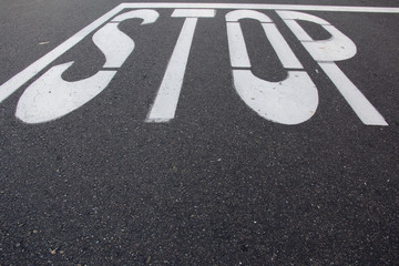 Painted Stop on Street