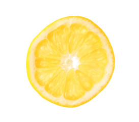 Sliced lemon isolated on white