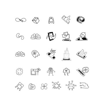 Sketches for logos or icons