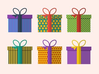 vector set of presents