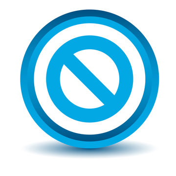 Blue ban icon