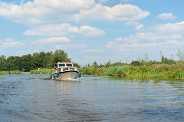 Fototapeta premium Dutch river with little boat