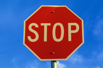 Stop Sign with Blue Sky