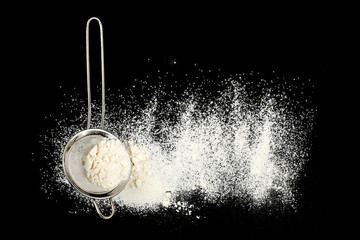sieve with flour