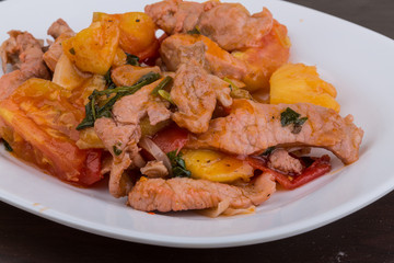 Pork and pineapple salad