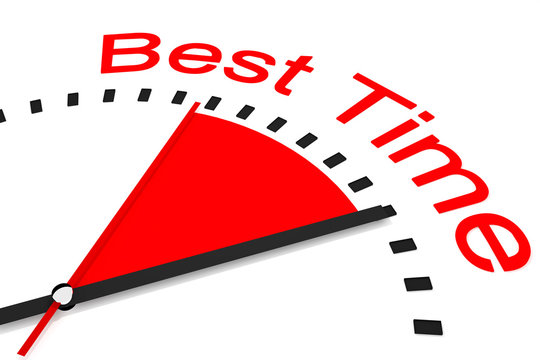 clock with red seconds hand area best time illustration