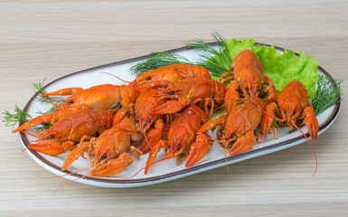 Boiled crayfish