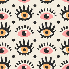 Face features cute seamless pattern vector eps 10 - 79108902