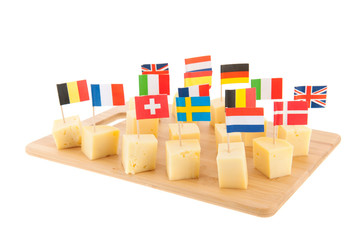 European cheese cubes