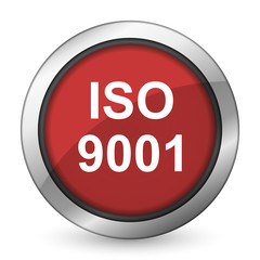 iso 9001 red icon